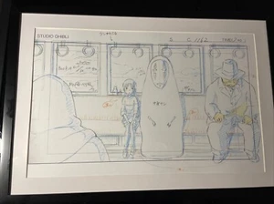 SPIRITED AWAY Animation Cel Print LAYOUT ART Anime Ghibli Production art Disney - Picture 1 of 5