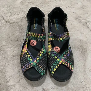Skechers Women's Size 10 Stretch Weave Memory Foam Sandals | Multi-Color Comfort - Picture 1 of 10