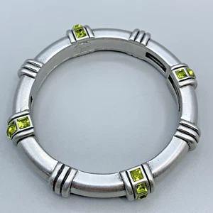 lia sophia Silver Tone Bracelet with Peridot Crystal Accents B56 - Picture 1 of 5