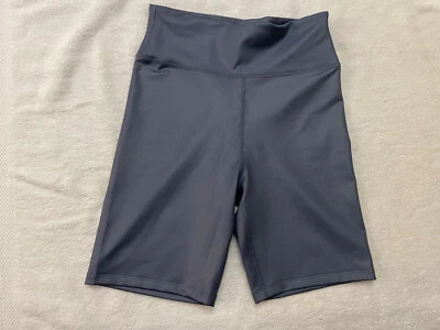 Abercrombie and Fitch High Rise Metallic Gray Bike Shorts Cycling Gym CrossFit S - Image 1 of 4