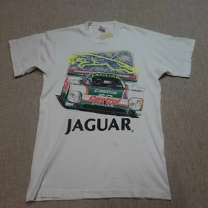 Vintage 90s Jaguar Castrol Racing Le Mans IMSA GTP * SMALL Fruit of the Loom USA - Picture 1 of 16