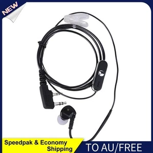 AU Earpiece Headset Black Earpiece Headset with PTT MIC for BAOFENG Retevis Radi - Zdjęcie 1 z 8