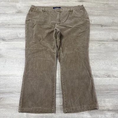 Avenue Pants Women’s Beige Corduroy Stretch Straight Leg Size 20 Average - Image 1 of 4