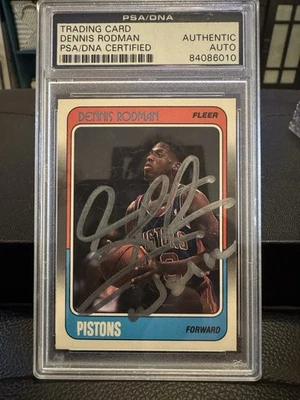 Fleer Dennis Rodman 1988 novato “Worm” tinta plateada automático RC #43 - Pop 1 🏆 Foto 1 de 4