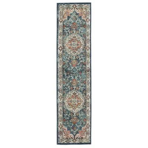 Mohawk Home Dellen Blue 1 ft. 11 in. x 10 ft. Area Rug - Picture 1 of 9