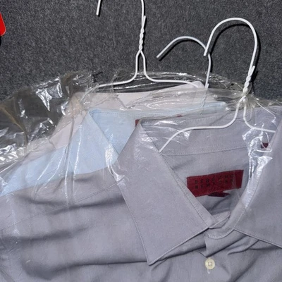 3 camisas de vestir ajustadas azul claro calidad premium cuello medio 15,5/manga 32/33 Foto 1 de 4