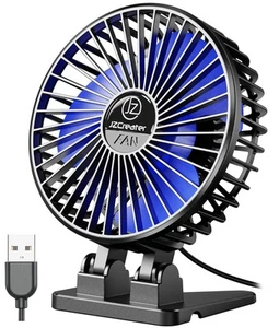 USB Desk Fan, Portable Fan Mini, 3 Speeds Desktop Table Cooling, Plug in Powe... - Picture 1 of 7