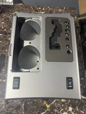 2004-2007 Nissan Armada Titan Shifter Trim Bezel Cup Holder Brushed Metal - Image 1 of 2