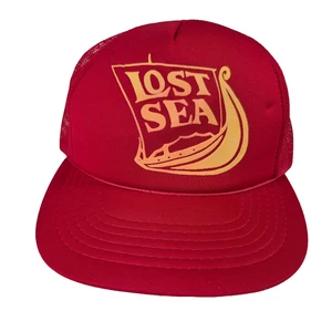The Lost Sea Baseball Cap Red Mesh Truckers Hat - Picture 1 of 7