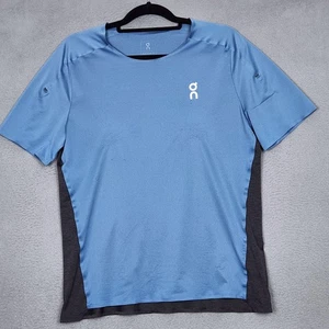 On Laufshirt Herren Large blau grau Performance belüftet schnelltrocknend Tee Mesh - Bild 1 von 10