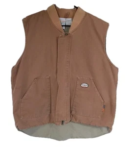 Rasco FR Jacket Vest Mens 2XL Tan CAT4 Flame Resistant Workwear Oilfield Welding - Picture 1 of 23