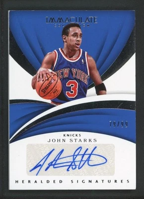 2017-18 JOHN STARKS 79/99 AUTO PANINI IMMACULATE COLLECTION HERALDED SIGNATURES - Image 1 of 2