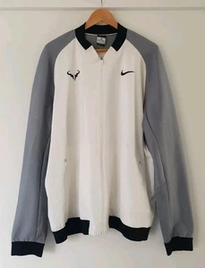 🔶️2016 NIKE PREMIER RAFAEL NADAL TENNIS JACKET MENS SIZE XL WHITE-GREY 728986 - Picture 1 of 10