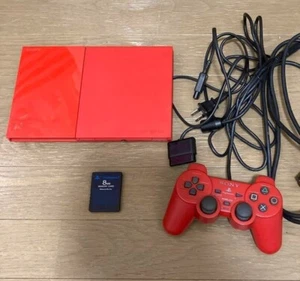 Sony PS2 Console SCPH-90000CR Cinnabar Red NTSC-J Tested Working Japan - Picture 1 of 5