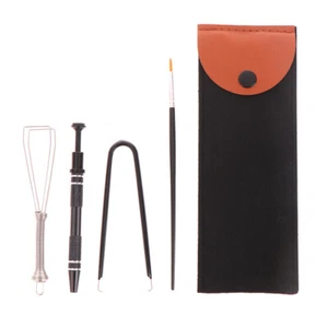 1Set Keyboard Cleaning Tool Keycap Puller Stem Holder Lube Brush w/Storage Bag - Photo 1/14