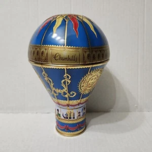 Churchills Konfekt viktorianischer Heißluftballon Dose Geld Münze Bank blau - Bild 1 von 12