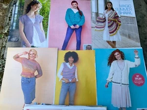 6 Ladies Crochet Patterns - Summer Shawl, Cardigans, Tank Top, Sweater, Top - Picture 1 of 4