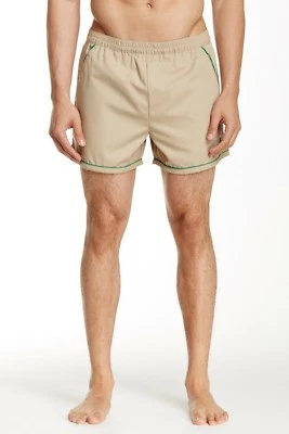 New Southern Proper Men's Khaki w/Green Trim Hackett Swim Trunks/Shorts Med NIP - Image 1 of 2