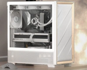 Antec Flux ATX, White Premium Birch Trim, 5x white PWM Performance Fans. Ultra - Picture 1 of 2