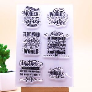 Linda Craft 1pc Happy Mother's Day World Greatest Mother Clear Stamps for Car...