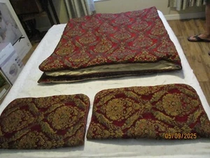 3PC CROSCILL Red & Gold IMPERIAL EMPRESS QUEEN COMFORTER & SHAMS SET Retired - Picture 1 of 20