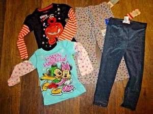 girl LOT Minnie Mouse Minnie Elmo t-shirt legging & sweat pant NWT 24 months - Picture 1 of 7