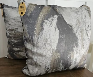 Nuovo con etichette! Callisto CUSCINI DA LANCIO DECORATIVI PER LA CASA 24""X24"" SET DI 2 RIEMPITIVI IN PIUMA D'ANATRA - Foto 1 di 9