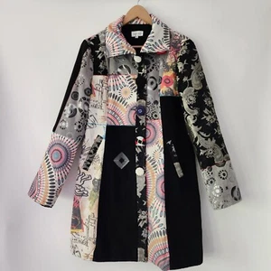 ADORE Patchwork Wearable Art Coat funky multi color womens sizze XL (L) - Picture 1 of 11