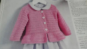 Schnittmuster zum Häkeln süße kleine Strickjacke in 4-fädig.- passt Prem-24 Monate - Bild 1 von 1