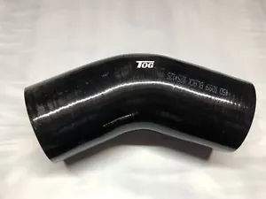 TOG 3.5 INCH 89 MM 45 DEGREE SILICONE HOSE BEND ELBOW BLACK - 125MM LONG - Picture 1 of 3