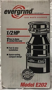 EVERGRIND~ E202 Food Waste Disposer, 1/2HP, InSinkerator, NEW! - Picture 1 of 5