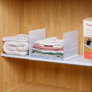 2 Pack Magnetic Metal Shelf Divider - Durable Powder-Coated White Shelf Dividers - Picture 1 of 6