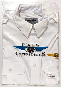 Brand New Crew Outfitters Men's Platinum Short Sleeve Pilot Shirt 15.5 S/S W/E - Picture 1 of 4