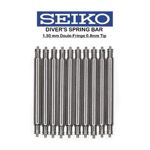 NEW SEIKO 10PC 24 mm 1.5mm Regular Spring Bars SEIKO Non Magnetic Stainless 10 - Picture 1 of 3