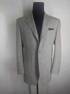 Canali  Proposta Vintage Wool + Cotton Blazer 3 Btn Patch Pockets  44 Long- MINT - Picture 1 of 12