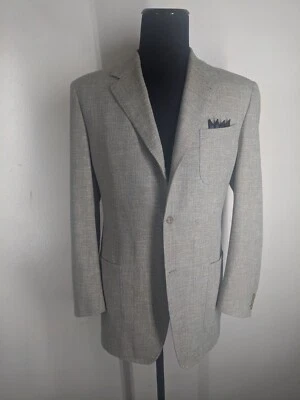 Canali  Proposta Vintage Wool + Cotton Blazer 3 Btn Patch Pockets  44 Long- MINT - Image 1 of 4