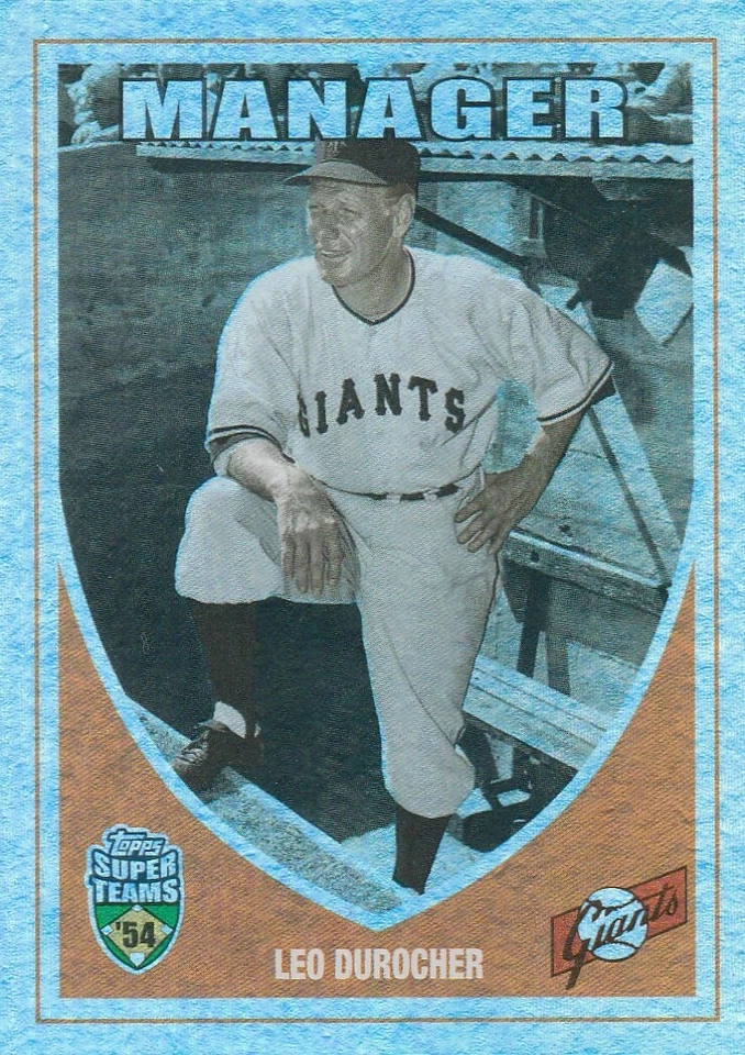 LEO DUROCHER /1954 TOPPS SUPER TEAMS REFRACTOR RETROFRACTOR GIANTS #1 2002 02 - Image 1 of 1