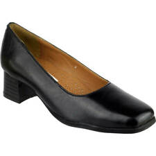 Amblers Walford Ladies Shoes Leather Court Black Size 5