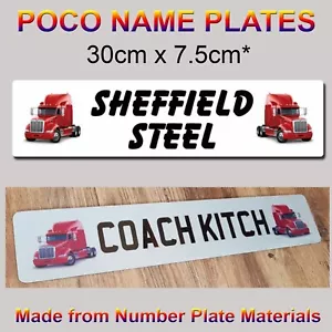 Semi HGV Tractor/Camionero Agri Hecho a Personalización Placa de Espectáculo - Poco Placa de Nombre - Imagen 1 de 10