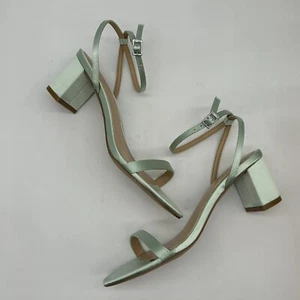 Jewel Badgley Mischka Danni II Womens Evening Sandal Aqua Blue Satin US Size 7 - Picture 1 of 6