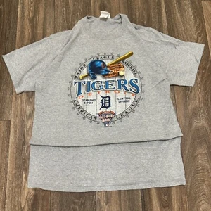 VTG Detroit Tigers 2005 All-Star Game Shirt Men's Size Large Gray CSA Y2K 00s - Picture 1 of 8
