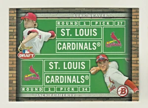 2014 Bowman Draft DUAL DRAFTEES DD-WF JACK FLAHERTY LUKE WEAVER RC QTY AVAILABLE - Picture 1 of 4