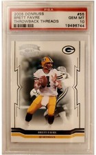 2005 Throwback Threads Brett Favre card #55 graded PSA 10 POP 14