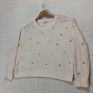 Workshop Republic Clothing Star Embroidered Pullover Crewneck Sweatshirt Size M - Picture 1 of 7
