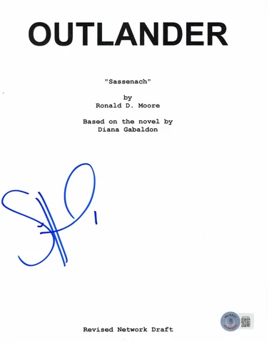 SAM HEUGHAN SIGNED AUTOGRAPH OUTLANDER FULL SCRIPT BECKETT BAS Cover