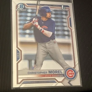 1st Bowman Christopher Morel 2021 cromo novato RC Cubs #BCP-131 - Imagen 1 de 2