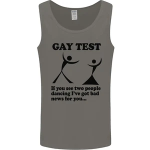 Gay Test Funny LGBT Mens Vest Tank Top - Picture 1 of 25