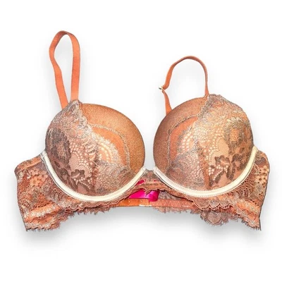 La Senza женщин за пределами сексуальный кружевной бюстгальтер пуш-ап трансформируемый Stappy персиковый серебро 34B - Изображение 1 из 4