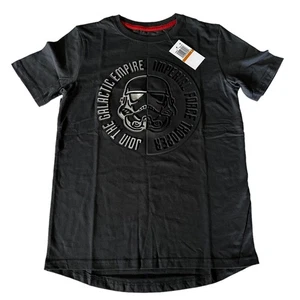 Star Wars NWT Kids Size S Charcoal Gray Darth Vader Raised Print Graphic T-Shirt - Picture 1 of 4