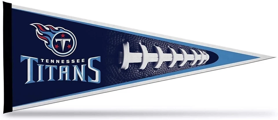 Banderín de fieltro suave Tennessee Titans, diseño de fútbol americano, 12x30 pulgadas, fácil de colgar Foto 1 de 1